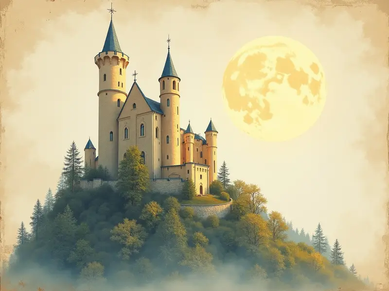 Ilustracja snu: duży zamek