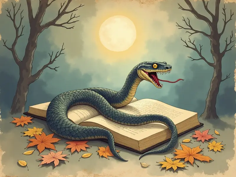 Ilustracja snu: głodna żmija